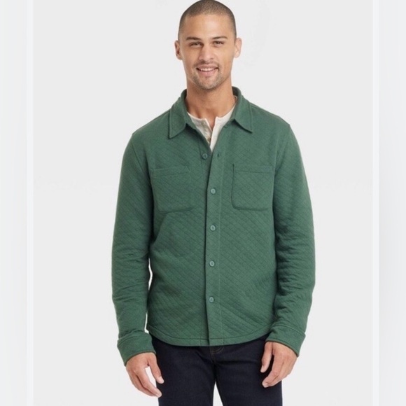 Green Quilted Jacket Large - Picture 1 of 5